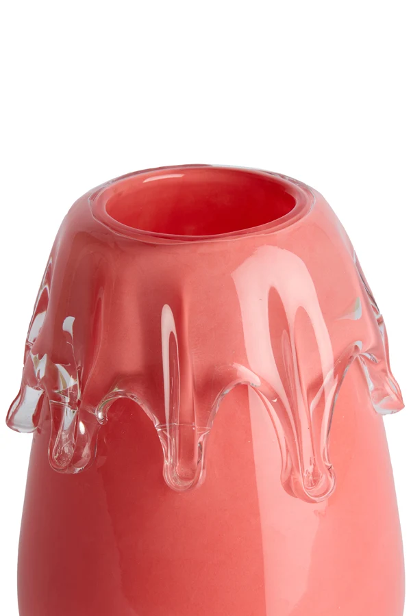Vase 19,5x26,5 cm LYSIRA glass coral