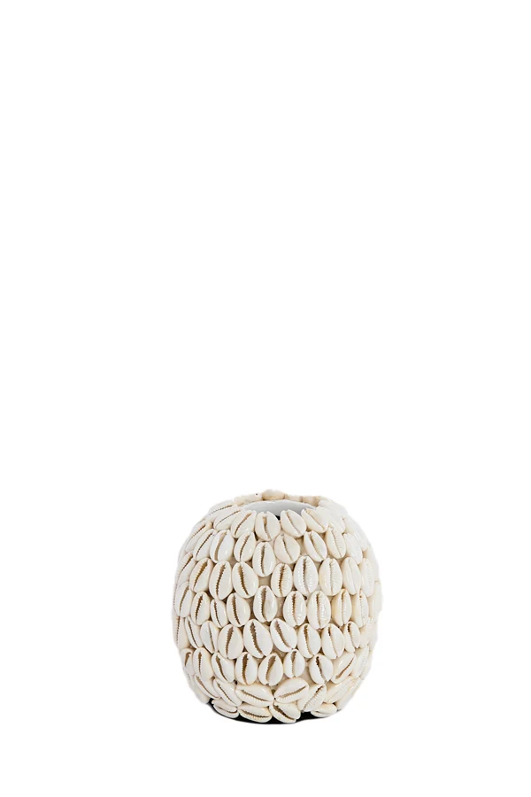 Vase deco 12,5x11,5 cm SHELL cream