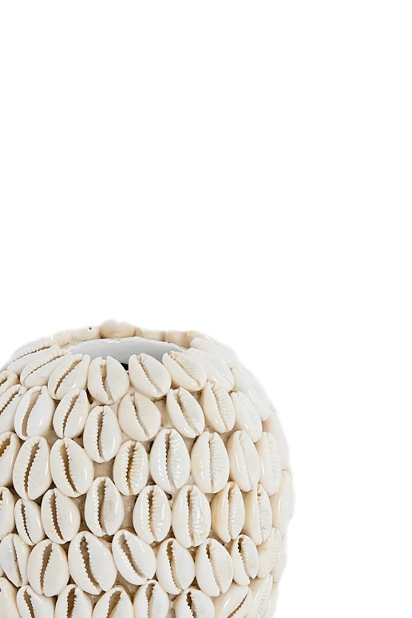 Vase deco 12,5x11,5 cm SHELL cream