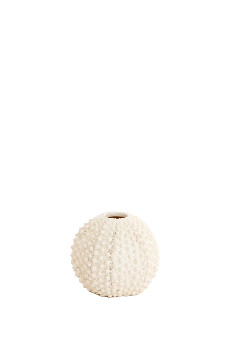 Vase deco 11x9,5 cm SEA URCHIN cream