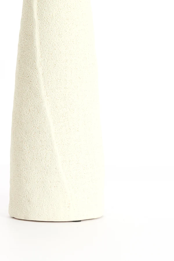 Vase deco 11x45 cm SETIMMO ceramics matt cream