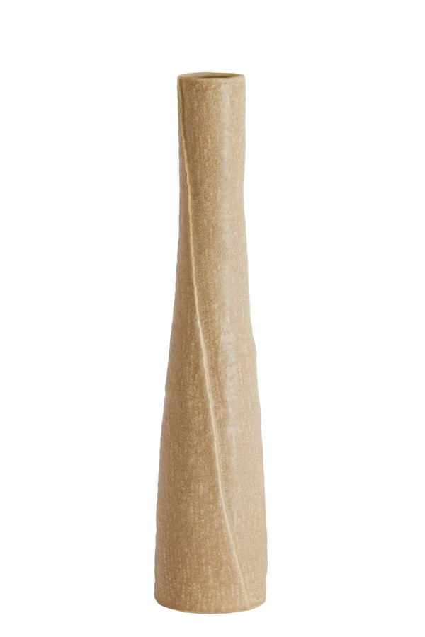 Vase deco 11x45 cm SETIMMO ceramics light brown