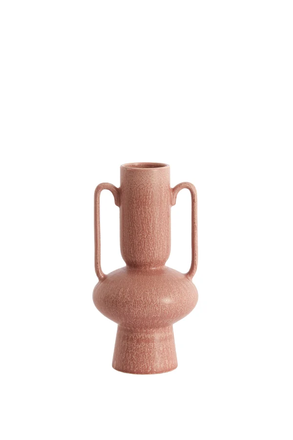 Vase deco 11x21 cm OTARU ceramics coral-red