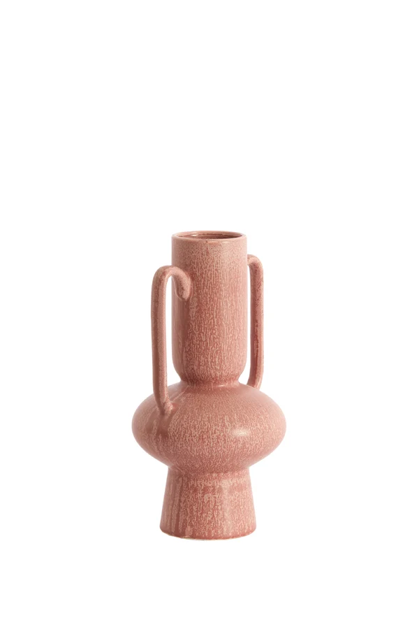 Vase deco 11x21 cm OTARU ceramics coral-red