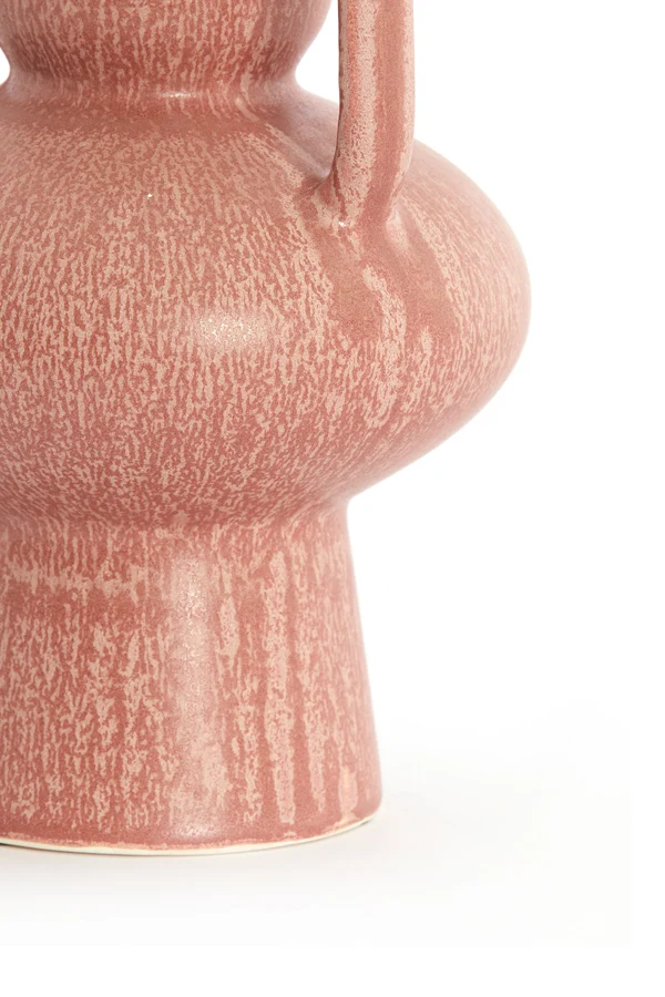 Vase deco 11x21 cm OTARU ceramics coral-red