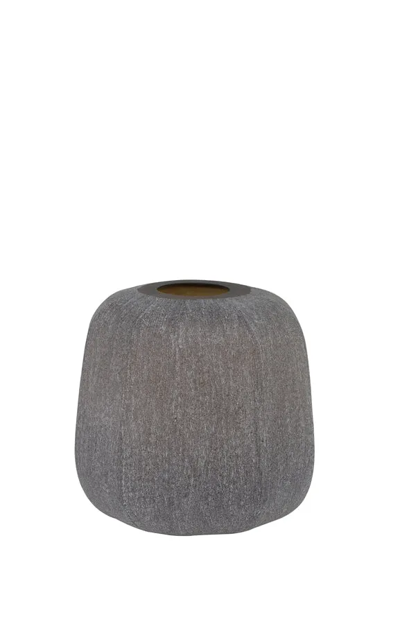 Vase 23x24 cm PACENGO glass dark brown