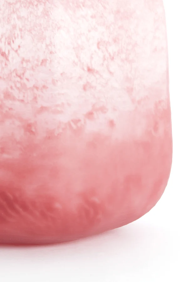 Vase 23x24 cm PACENGO glass coral-light pink
