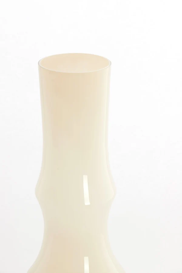 Vase 23,5x70 cm FIORENZA glass cream