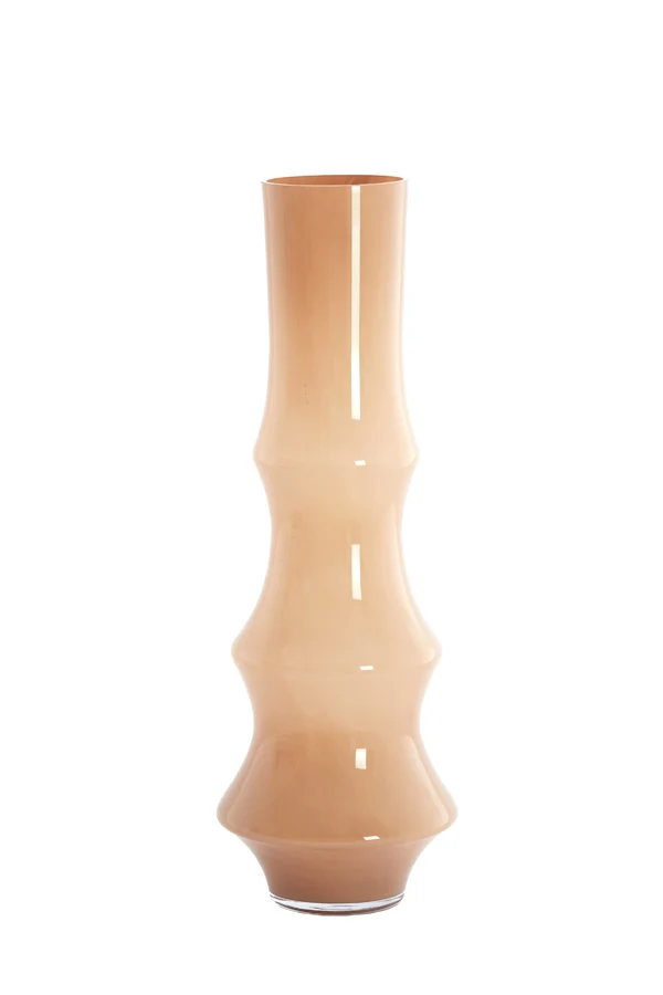 Vase 23,5x70 cm FIORENZA glass caramel