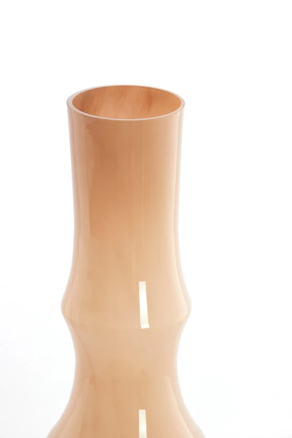 Vase 23,5x70 cm FIORENZA glass caramel