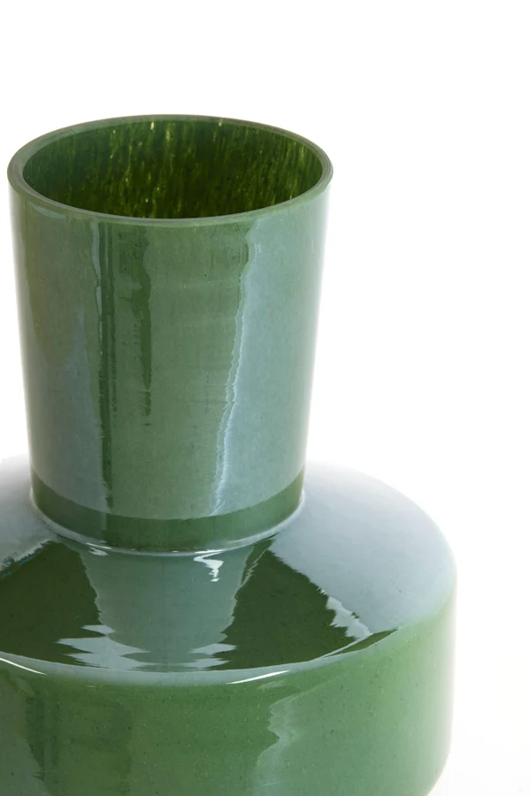 Vase 23,5x42 cm TRASMO glass dark green lustre