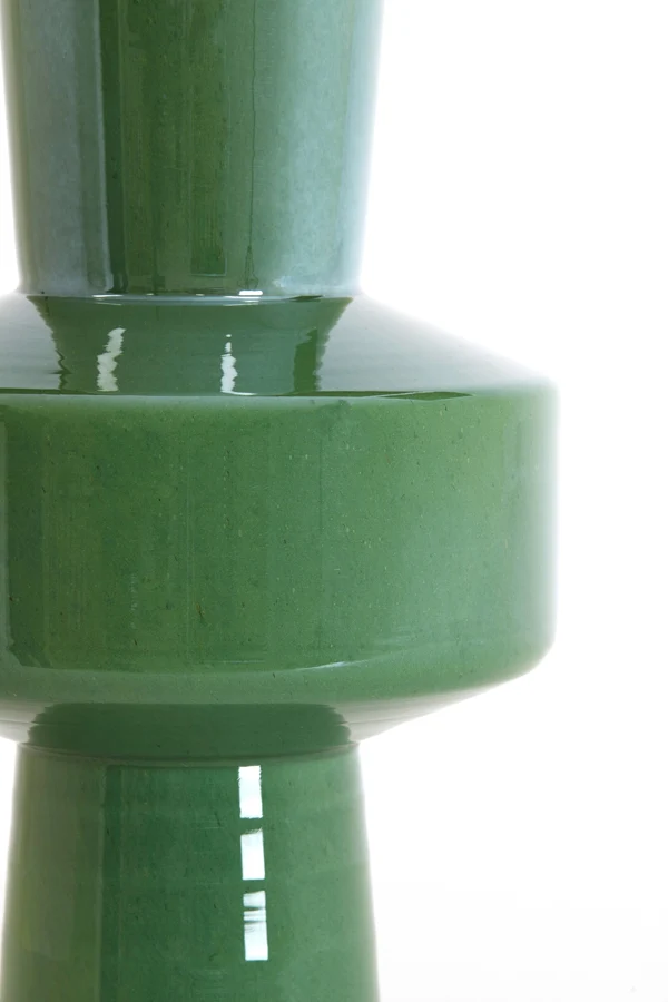 Vase 23,5x42 cm TRASMO glass dark green lustre