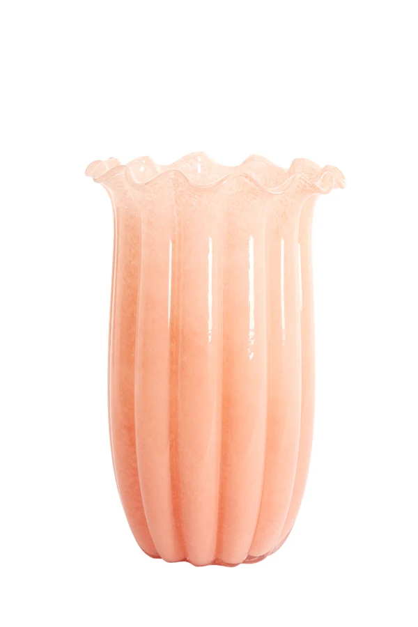 Vase 23,5x38 cm SEDONA glass peach