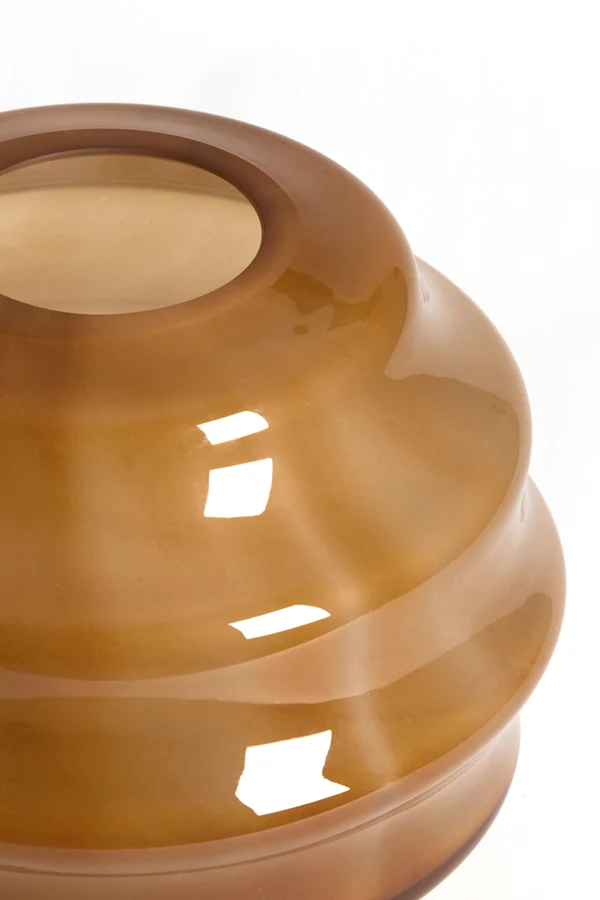 Vase 32,5x29 cm NAYORO glass shiny amber