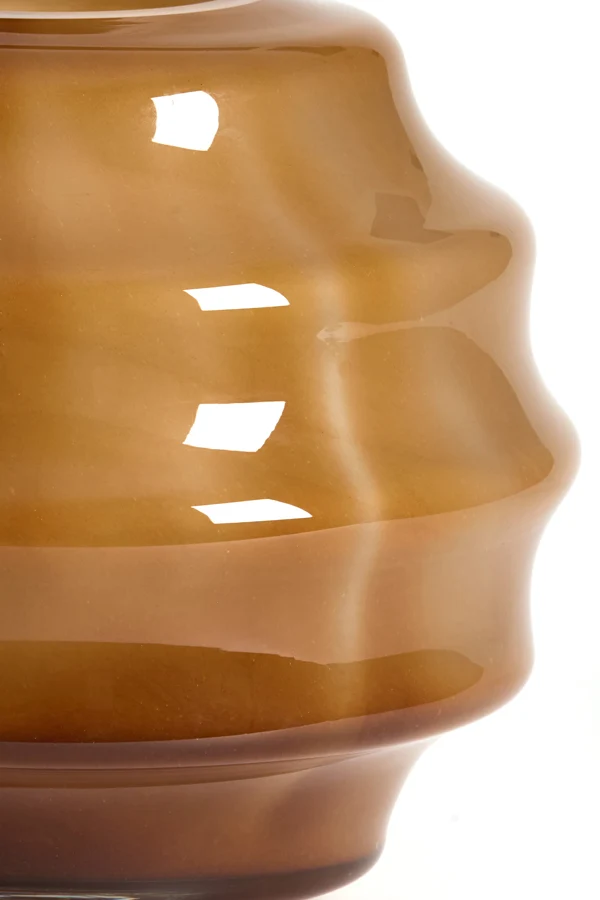 Vase 32,5x29 cm NAYORO glass shiny amber