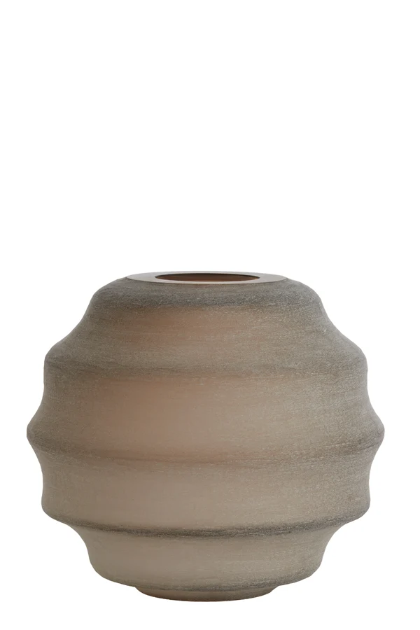 Vase 32,5x29 cm NAYORO glass matt light brown