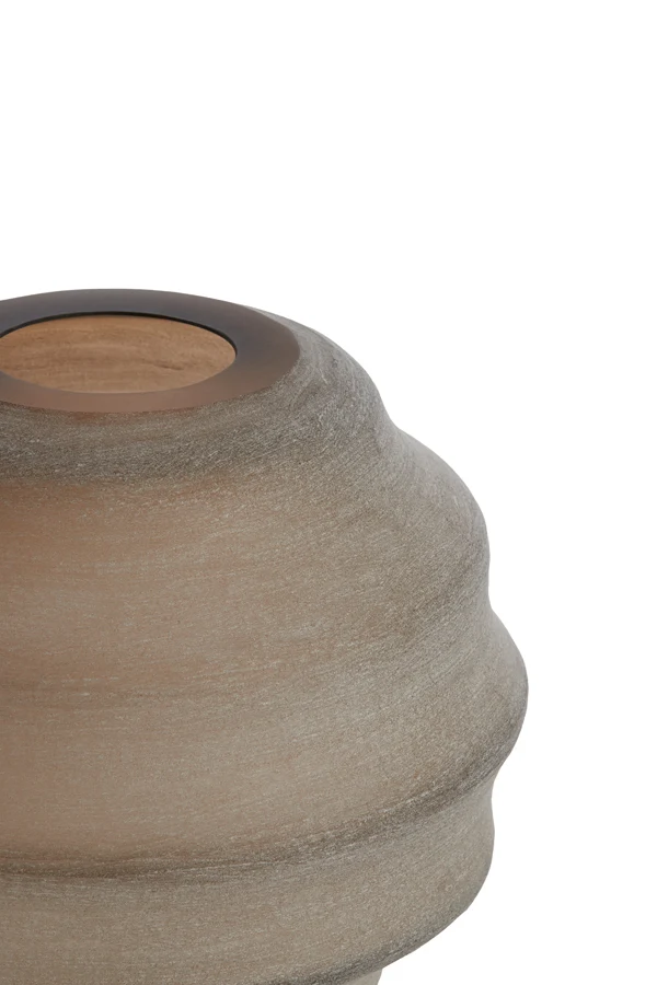 Vase 32,5x29 cm NAYORO glass matt light brown