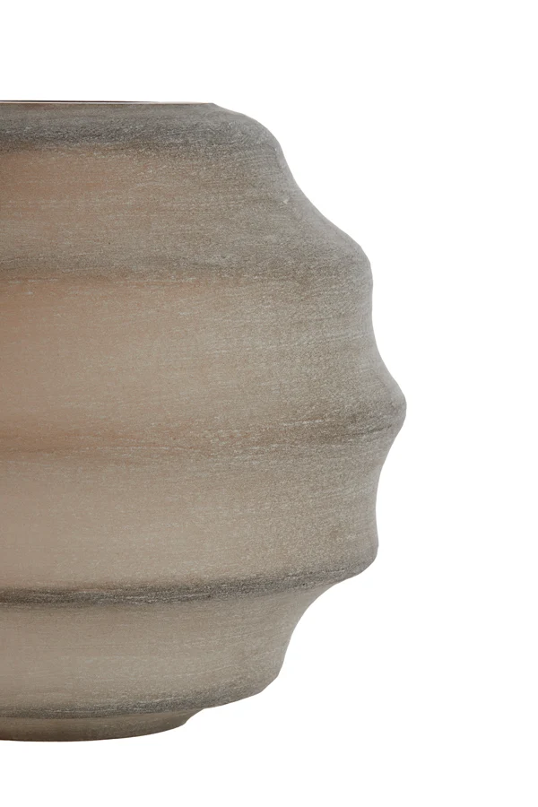 Vase 32,5x29 cm NAYORO glass matt light brown