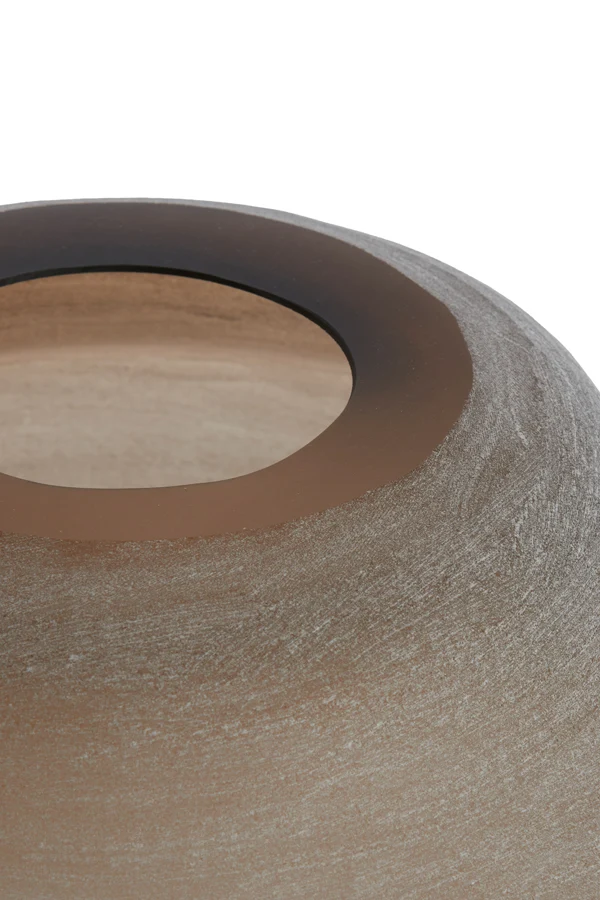Vase 32,5x29 cm NAYORO glass matt light brown