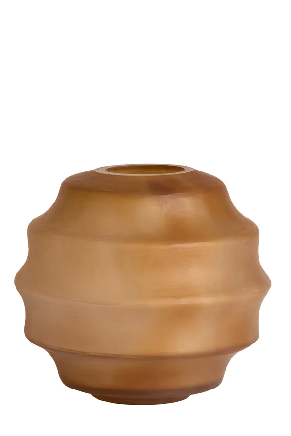 Vase 32,5x29 cm NAYORO glass matt amber