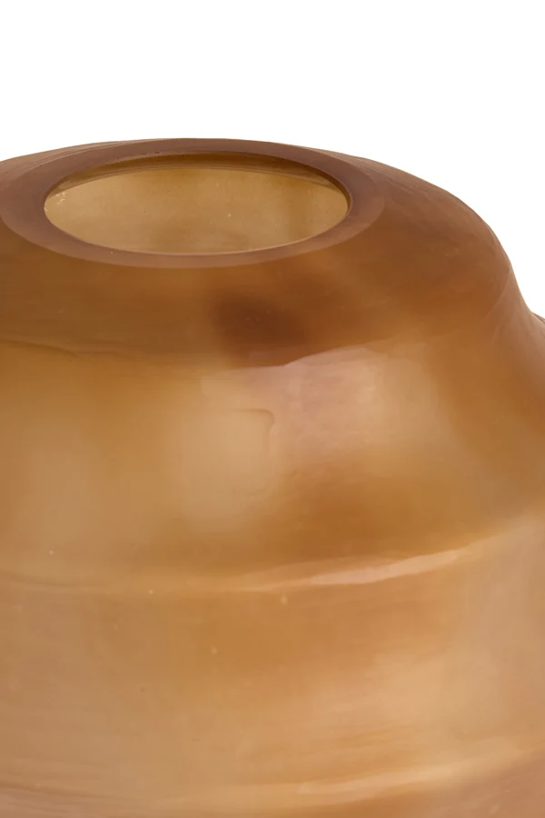 Vase 32,5x29 cm NAYORO glass matt amber