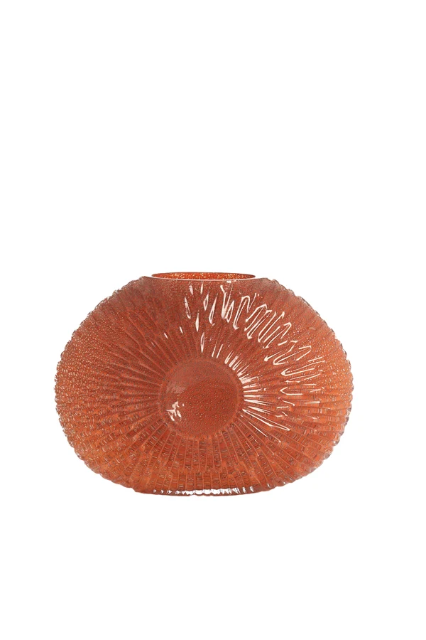 Vase 32,5x10x24 cm CONCHA glass peach