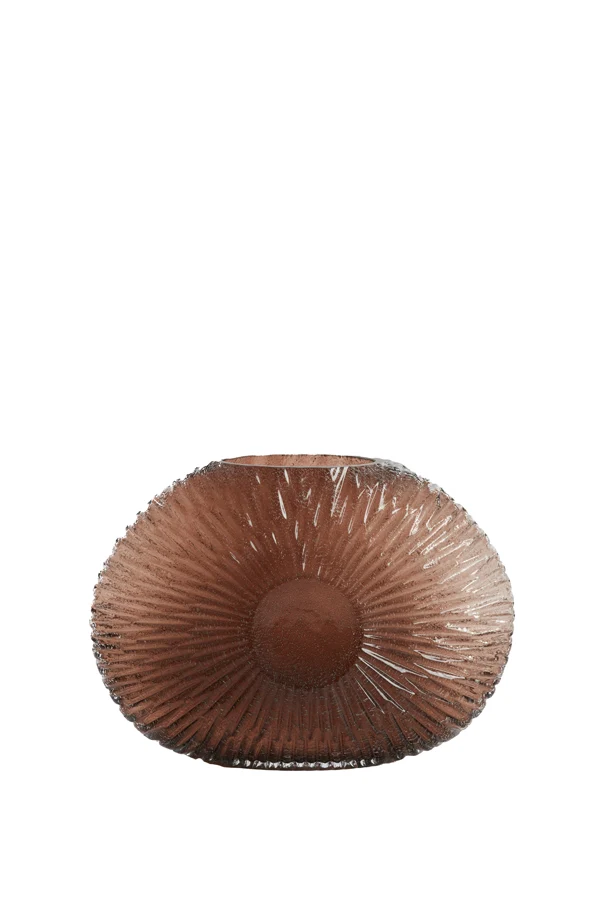 Vase 32,5x10x24 cm CONCHA glass dark brown
