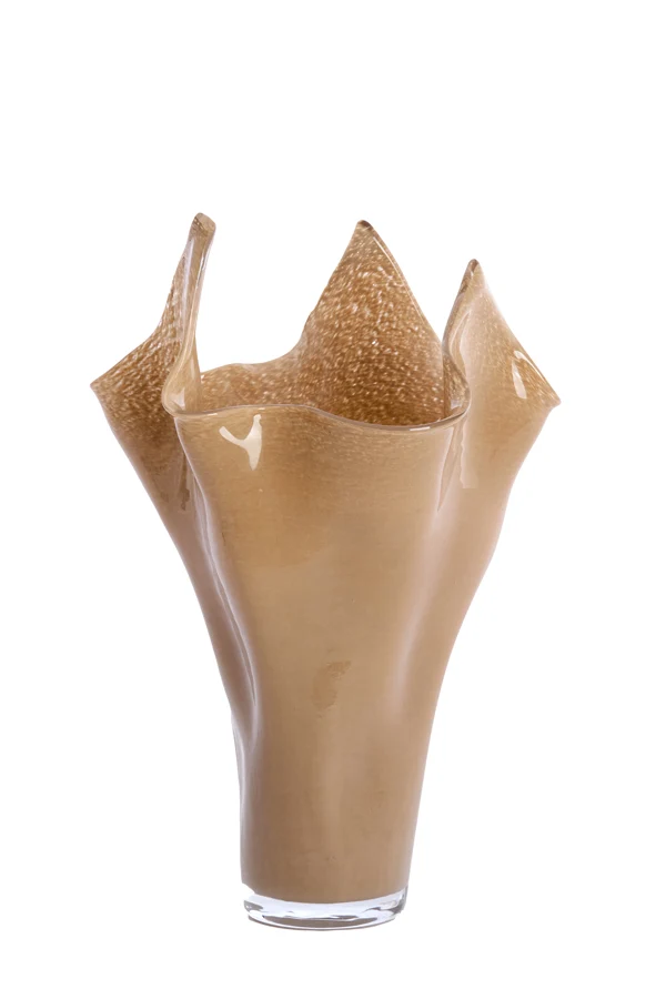 Vase 31x46 cm AIORA glass milky beige
