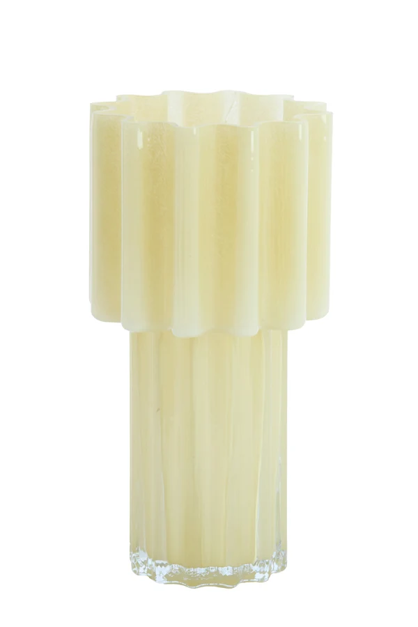 Vase 18x34,5 cm KOYARI glass cream