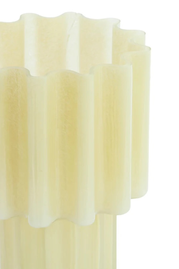 Vase 18x34,5 cm KOYARI glass cream