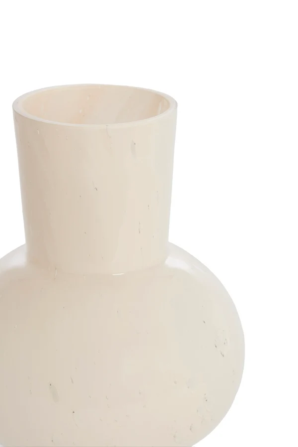 Vase 18x28,5 cm HALLEY glass cream