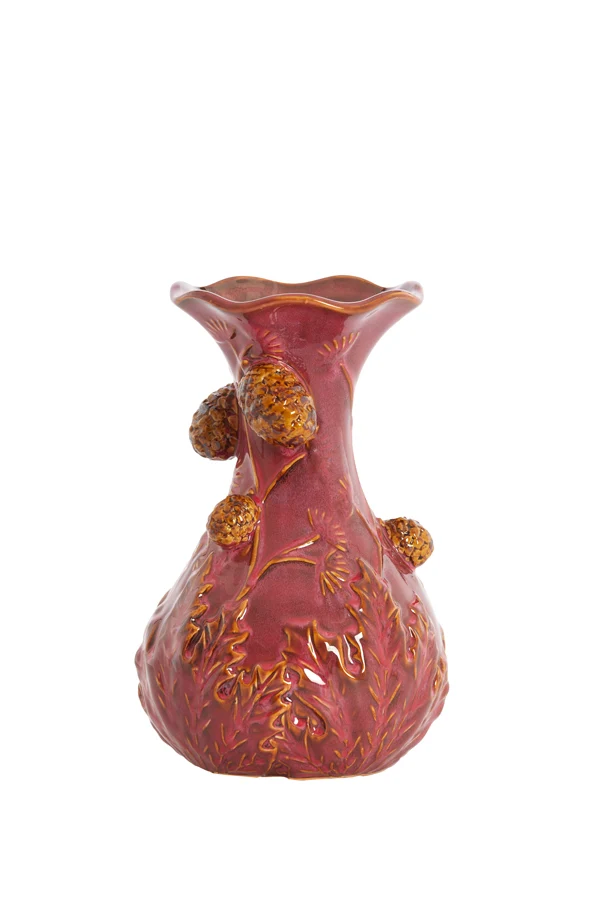 Vase 18x27,5 cm BLISSA ceramics burgundy+brown