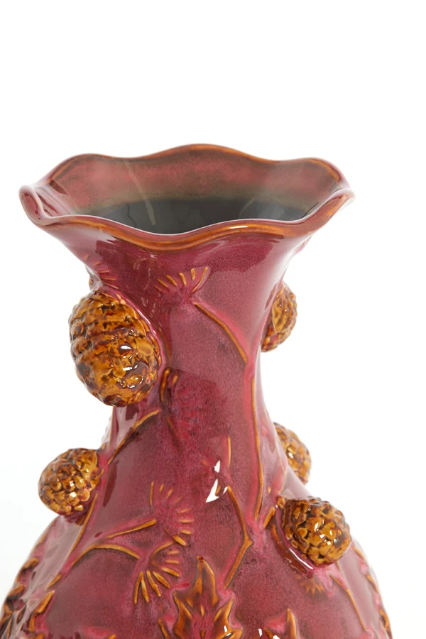 Vase 18x27,5 cm BLISSA ceramics burgundy+brown
