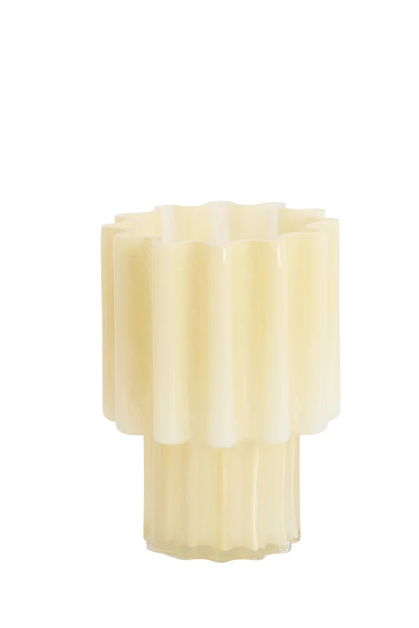 Vase 18x25 cm KOYARI glass cream