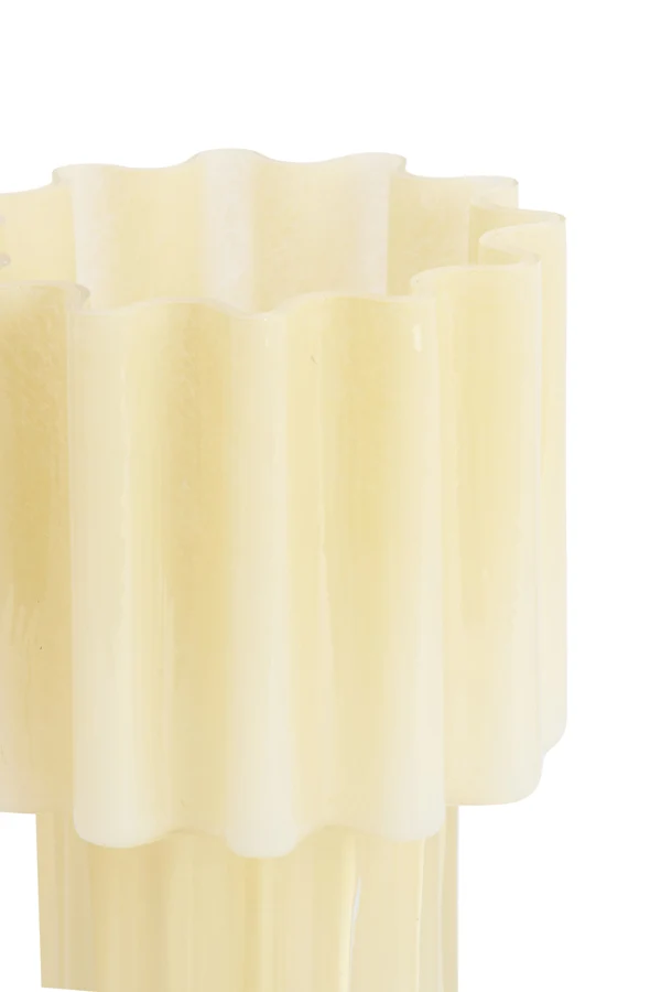 Vase 18x25 cm KOYARI glass cream