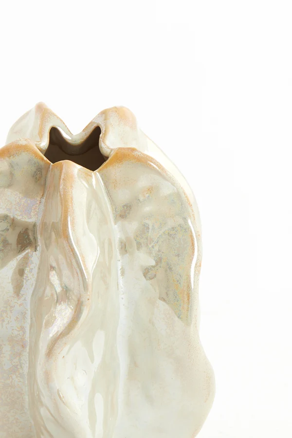 Vase deco 11,5x10x13,5 cm IDRIJA ceramics sand