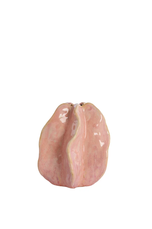 Vase deco 11,5x10x13,5 cm IDRIJA ceramics pink