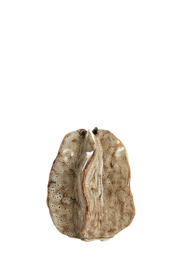 Vase deco 11,5x10x13,5 cm IDRIJA ceramics light brown
