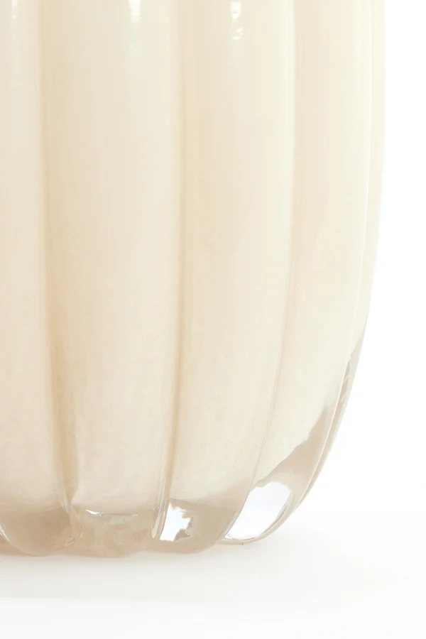 Vase 23,5x38 cm SEDONA glass cream
