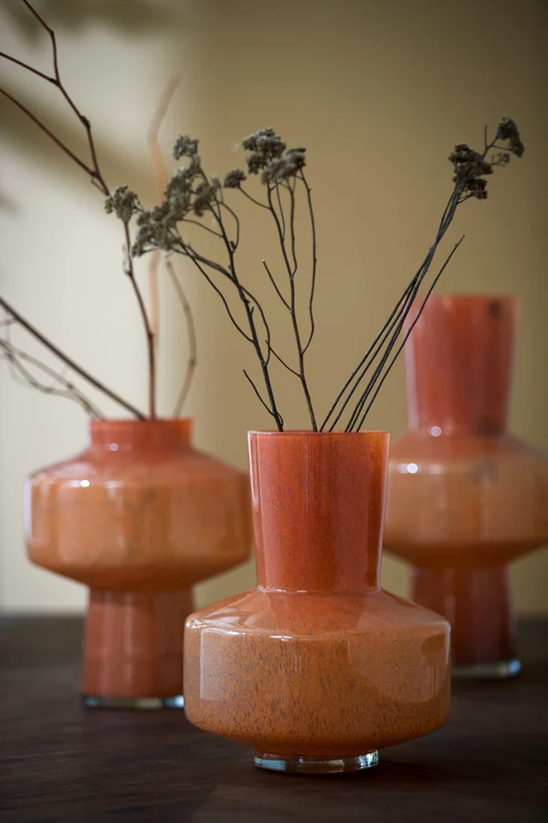 Vase 23,5x29,5 cm TRASMOS glass peach