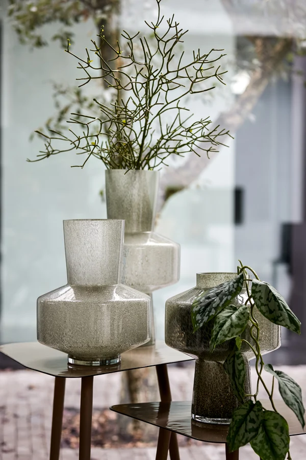 Vase 23,5x29,5 cm TRASMOS glass grey-green