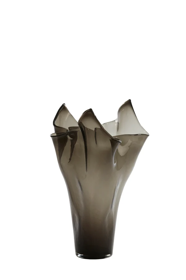 Vase 31x46 cm AIORA glass dark grey