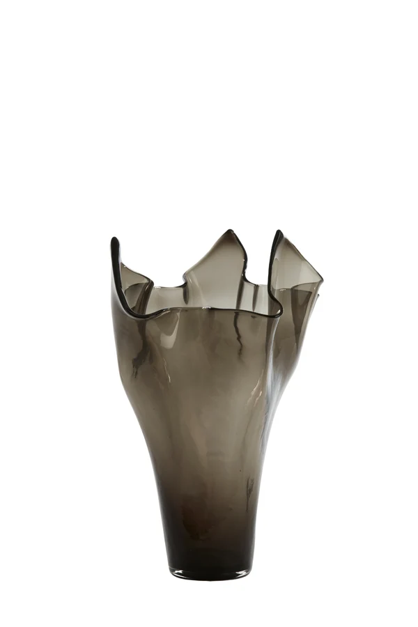 Vase 31x46 cm AIORA glass dark grey
