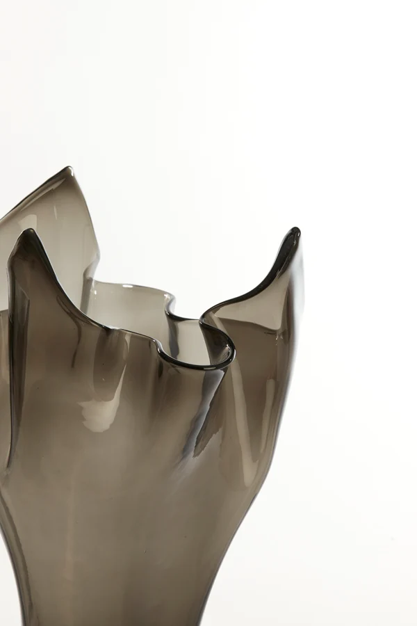 Vase 31x46 cm AIORA glass dark grey