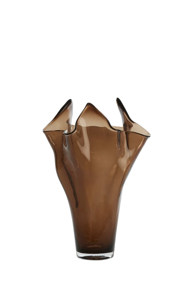 Vase 31x46 cm AIORA glass dark brown