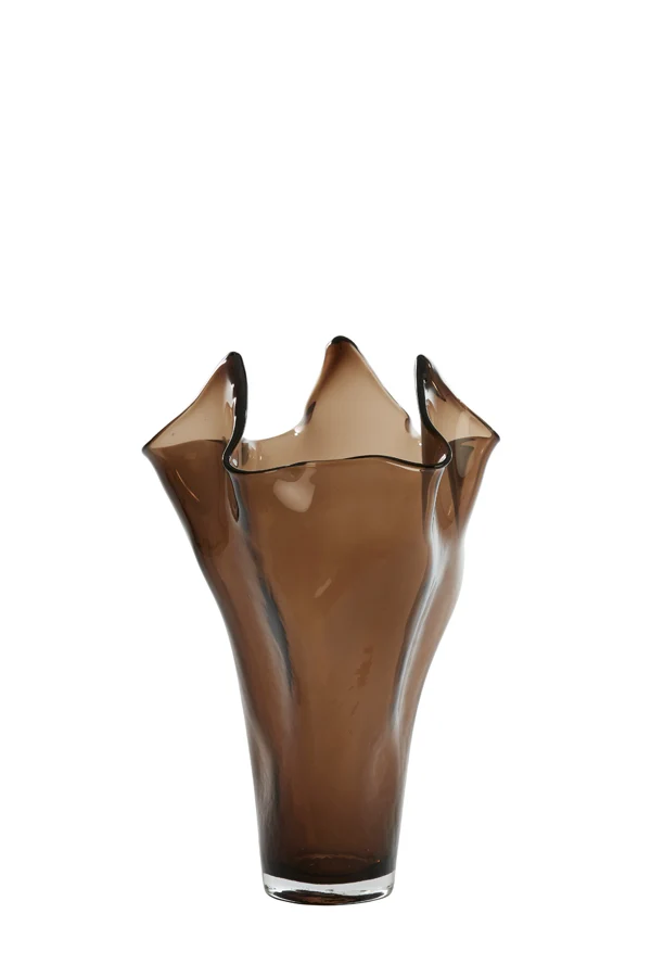 Vase 31x46 cm AIORA glass dark brown