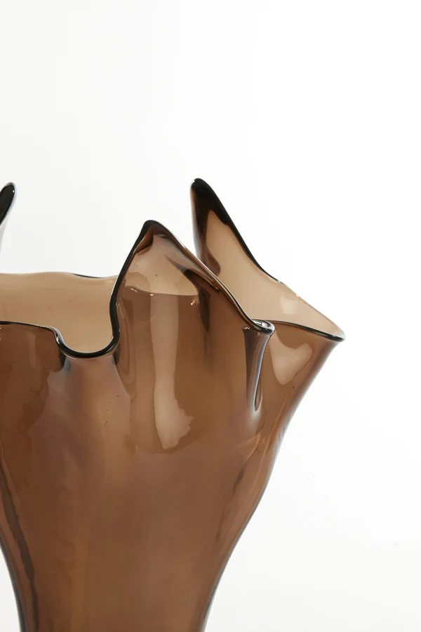 Vase 31x46 cm AIORA glass dark brown