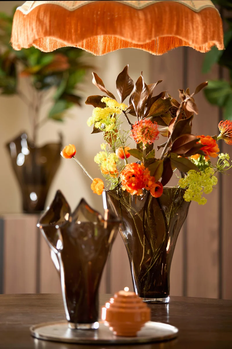 Vase 31x46 cm AIORA glass dark brown