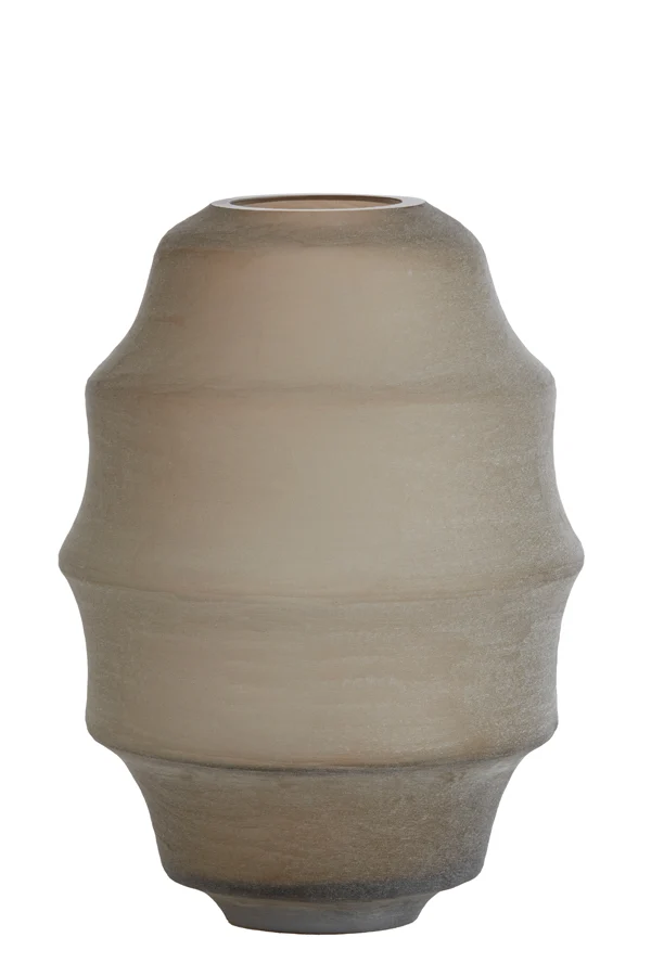 Vase 31x42 cm NAYORO glass matt light brown