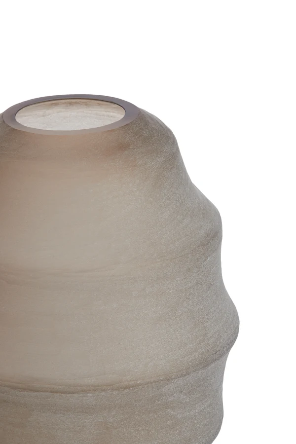 Vase 31x42 cm NAYORO glass matt light brown